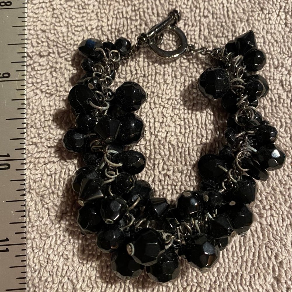 Black bead bracelet